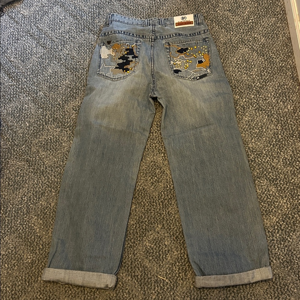 Vintage High-Rise Straight Leg  cuffed Women’s Jeans - by Pepe: fit like 6